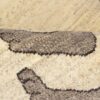 فرش گبه دست‌باف اصیل ایرانی طرح شیر - رنگ کرم، پشم مخلوط