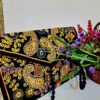 کیف دستی زنانه دست‌ساز ایرانی – گلدوزی سوزنی با طرح بته جقه