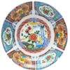 نعلبکی چای ایرانی - چینی طرح گل (مجموعه 6 عددی)
