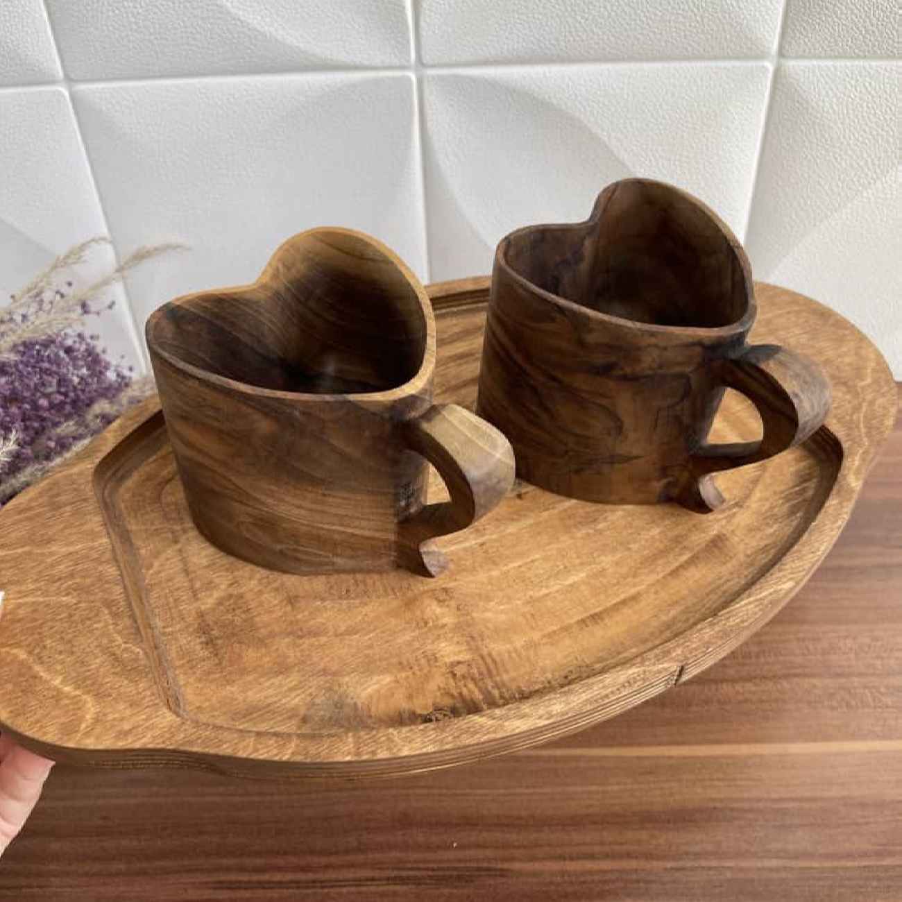لیوان کمپینگ چوبی روستیک – دست ساز، مناسب برای نوشیدنی سرد و گرم