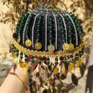 کلاه سنتی قومی کردی – مناسب برای رویدادهای فرهنگی با طرح سکه