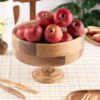 پایه سرو چوبی گرد و کاسه‌ای شکل