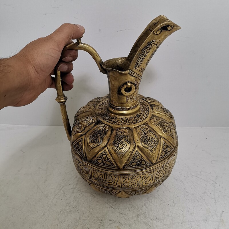 گلاب پاش برنجی قدیمی – برای مراسم عطر افشانی سنتی