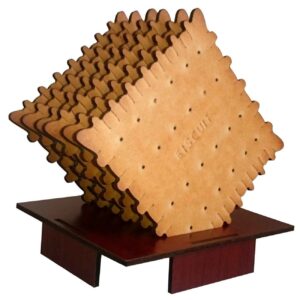 زیرلیوانی چوبی مربعی – طرح شاخ گوزن (بسته ۲ عددی)