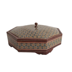 قندان چوبی خاتم کاری – ترکیبی از سبک و کاربرد با طرح گل