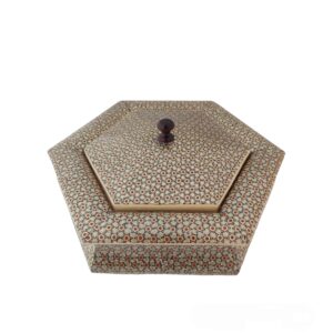 قندان چوبی خاتم کاری – مناسب برای عاشقان قهوه و چای با طرح هندسی