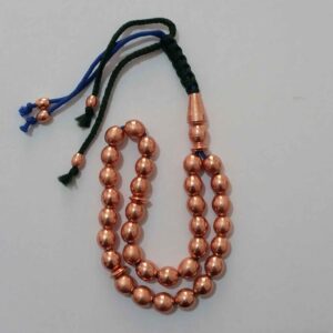 تسبیح اسلامی ساخته شده با مس ۳۳ دانه تسبیح مصباح
