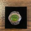 انگشتر نقره مردانه با نگین پریدوت اسلامی و خوشنویسی یا حسین