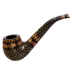 جعبه مداد چوبی ایرانی خاتم کاری دست ساز – مناسب برای هدیه با طرح پرنده و گل