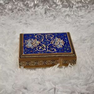 جا کارت ویزیت خاتم کاری مدل تذهیب گلدار، مناسب برای اکسسوری و هدیه