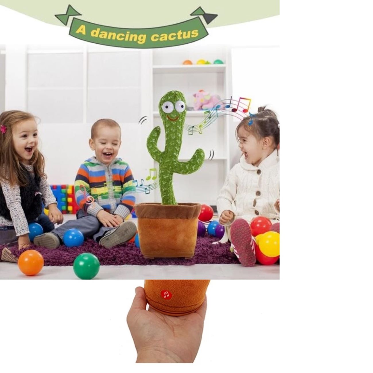 عروسک کاکتوس موزیکال رقصنده و سخنگو مناسب برای کودکان و بزرگسالان
