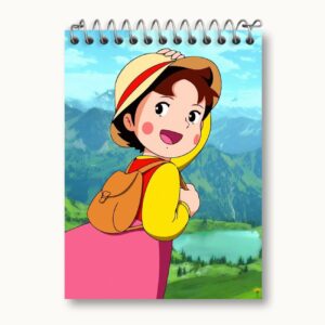 دفترچه یادداشت مدل کارتونی نوستالژی هایدی ۵۰ صفحه به سبک مارپیچ