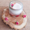 شیشه شمع معطر برای آرامش و هر مناسبتی با طرح گل رز