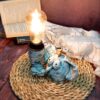 آباژور رومیزی هنری طرح فیل آبی - نورپردازی خلاقانه فضای کار