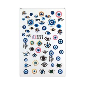 برچسب‌های ناخن چشم زخم طرح‌های شیک برای استحکام، محافظت و استایل