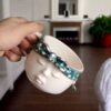 ست لیوان سرامیکی فانتزی طرح زوج و فرد - یک جفت زیبا با جزئیات هدبند و گوشواره