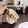 ست لیوان سرامیکی فانتزی طرح زوج و فرد - یک جفت زیبا با جزئیات هدبند و گوشواره