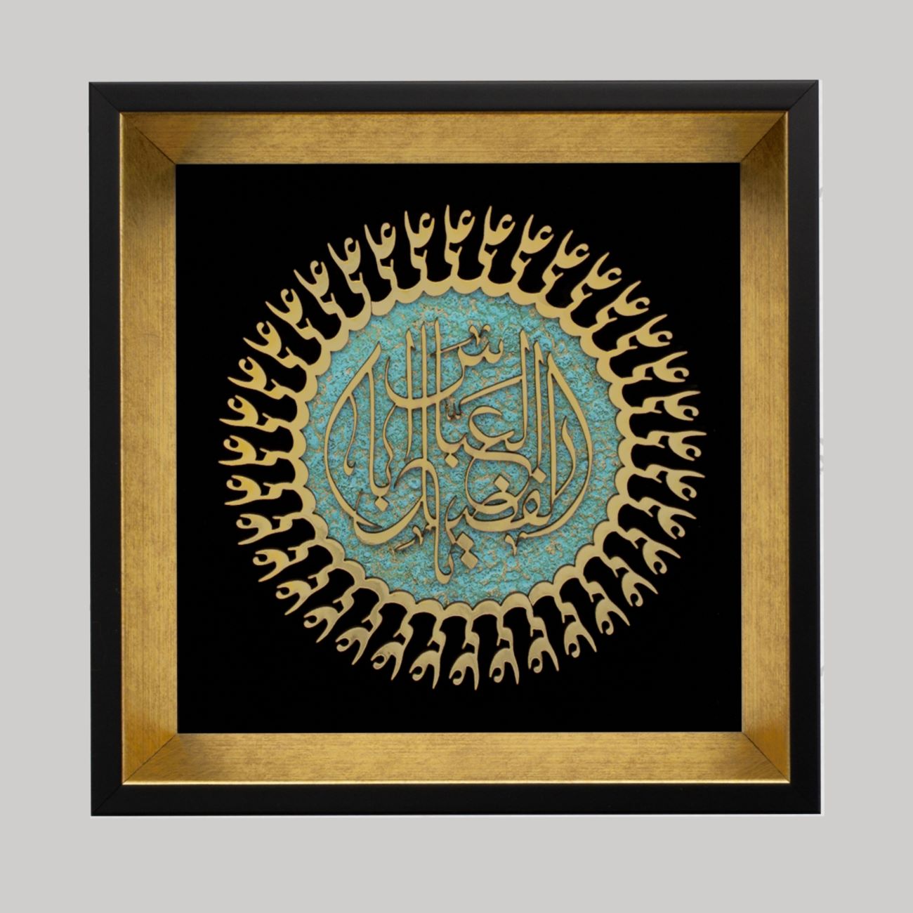 قاب دیواری معرق کاری شده، ادای احترامی خیره کننده به حضرت ابوالفضل العباس (ع) در هنر سنتی ایرانی