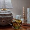 چراغ رومیزی سرامیکی طرح پلنگی شیک و مدرن برای ظاهری شیک و جسورانه