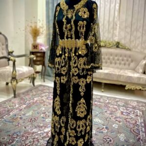 لباس کردی درخشان با گلدوزی جواهر – ترکیبی جاودان از سنت و زرق و برق
