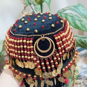 کلاه سنتی قومی کردی – مناسب برای رویدادهای فرهنگی با طرح سکه