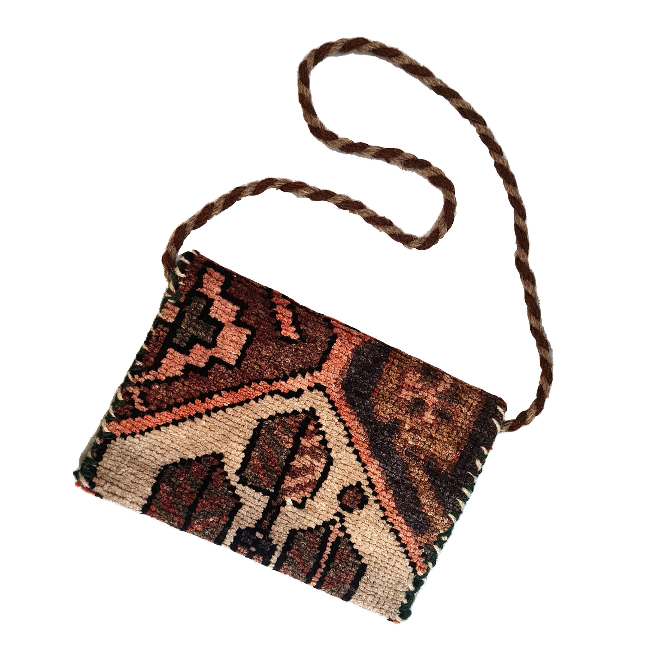 گلیم زنانه طرح سنتی مربع