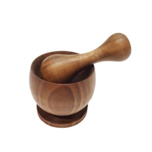 ست هاون و دسته چوبی آسیاب ادویه و سبزیجات مدل لوتاپ