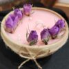 شمع‌های گیاهی معطر با طرح کوزه سفالی و گل رز