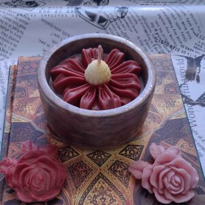 شمع‌های چوبی معطر طرح گل مارگاریتا