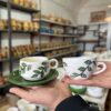سرویس فنجان و نعلبکی سرامیکی طرح برگ