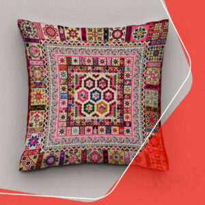 روکش کوسن طرح هندسی کوچک کلاسیک قومی (مجموعه ۲ عددی)
