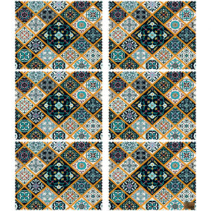 زیربشقابی طرح گل هندسی معاصر – زیبا و کاربردی (مجموعه ۶ عددی)