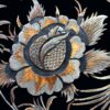 تابلوی حکاکی شده گل و مرغ - اثر هنری دست ساز با قاب خاتم کاری
