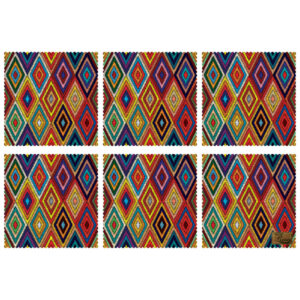 زیربشقابی طرح الماس هندسی (مجموعه 6 عددی)