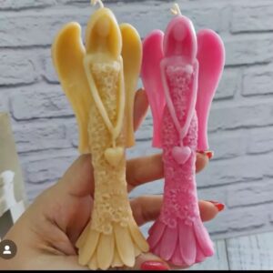 مجسمه شمعی دست ساز طرح فرشته مناسب برای هدیه یا دکور (5 عدد)