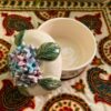 قندان سرامیکی با کیفیت بالا برای میز ناهارخوری شما با طرح گل برجسته
