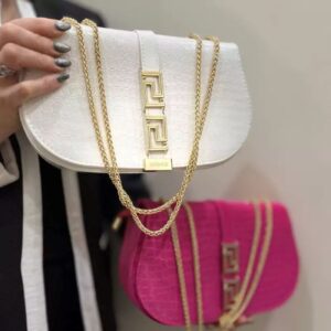 کیف پول چرم مصنوعی مدرن با بند زنجیری شیک