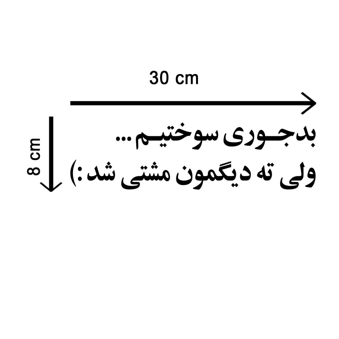 برچسب خوشنویسی فارسی مخصوص خودرو – شخصیت خود را بیان کنید – 2 عدد