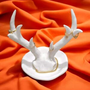جا جواهری، جا انگشتری و پایه اکسسوری سرامیکی با طرح شاخ گوزن