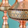 چراغ نفتی مسی، یک چراغ سنتی زیبای ایرانی به سبک خاتم‌کاری