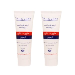 کرم مرطوب کننده دکتر ژیلا، مدل اوره ۱۰، ۷۵ میلی لیتر، ست ۲ عددی