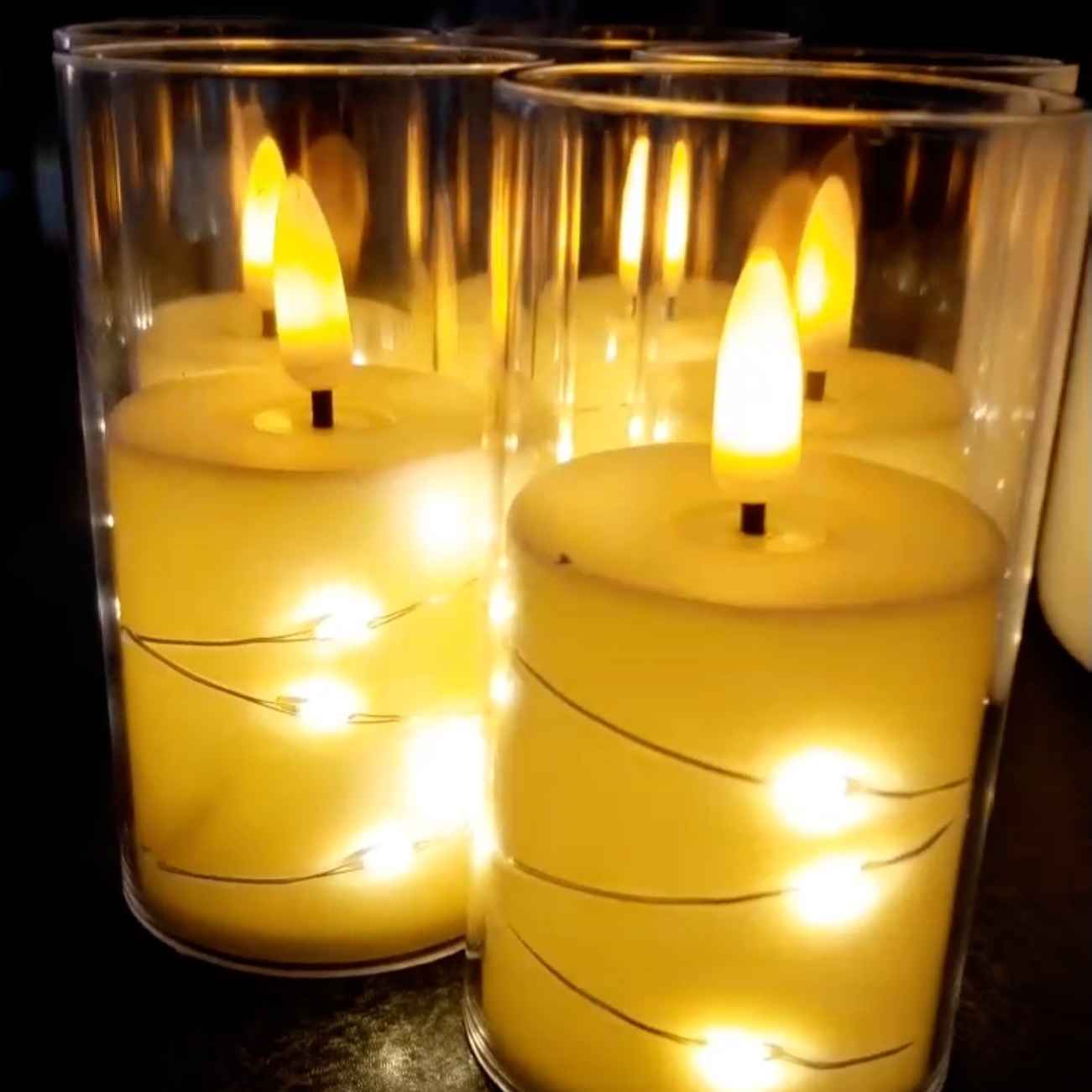 چراغ شمعی LED، ترکیبی مدرن در فضایی کلاسیک (مجموعه ۲ عددی)
