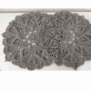 زیرانداز توری گلدار خاکستری Macrame طرح Doily