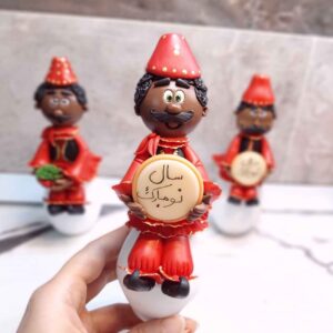 عروسک سفالی حاجی فیروز ایرانی – مناسب برای عید نوروز و سفره هفت سین