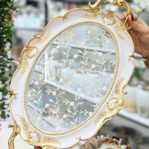 سینی پلی‌رزین – طرح گل‌های پیچیده و جزئیات تزئینی