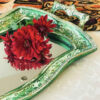 سینی پلی‌رزین - تزئینات تزئینی و روکش آینه‌ای سبز