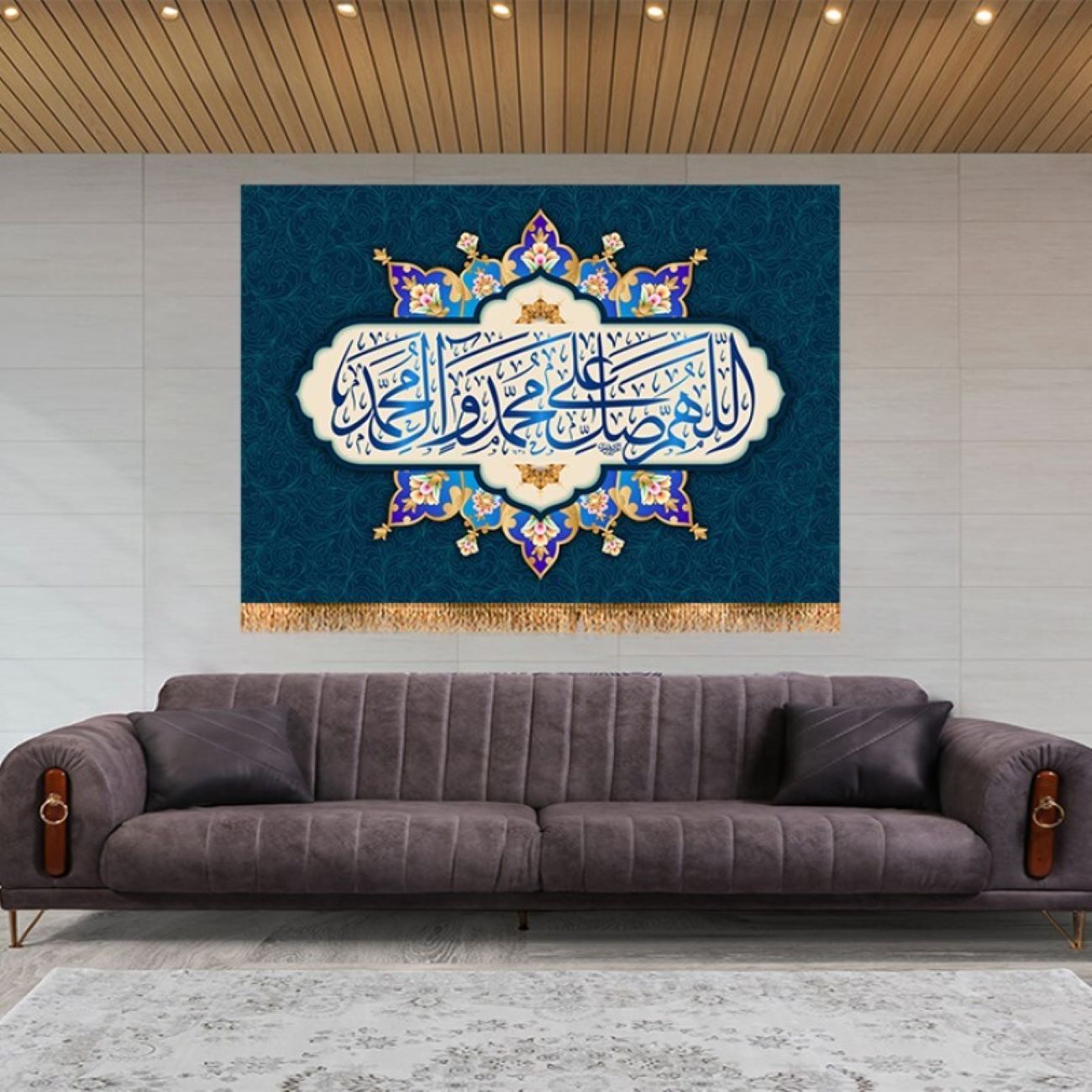 طراحی پرچم با الهام از صلوات و نمادگرایی عمیق مذهبی و معنوی