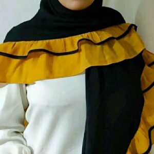 روسری زنانه – روسری با لبه‌های لوله شده، طرح جمع شده