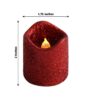 شمع ال‌ای‌دی Tealight برای جشن‌ها با اکلیل قرمز (بسته 10 عددی)