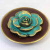 Decorative Pottery Plate with Flower Design Set of 3 Perfect for Living Room (1)